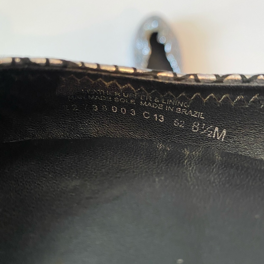 ❗️SOLD❗️Tory Burch silver/black snakeskin sz 8.5 - Picture 6 of 7